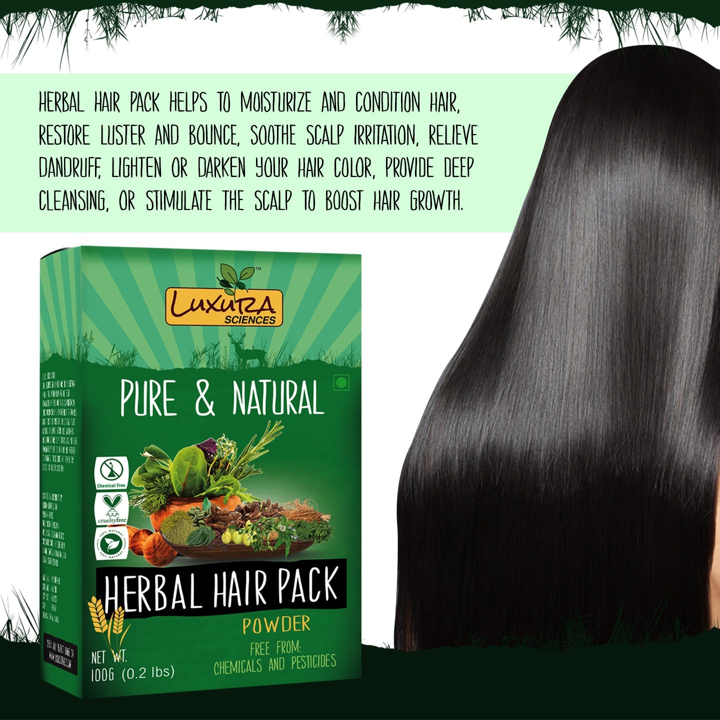 Luxura Sciences Natural Hair Pack For Dry Hair - Distacart