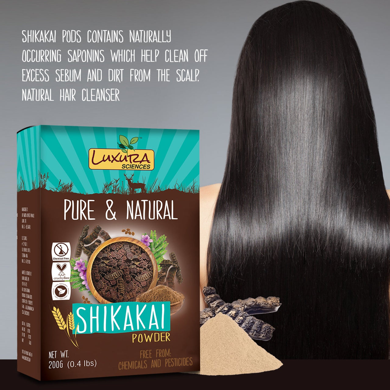 Luxura Sciences Shikakai Powder For Hair - Distacart