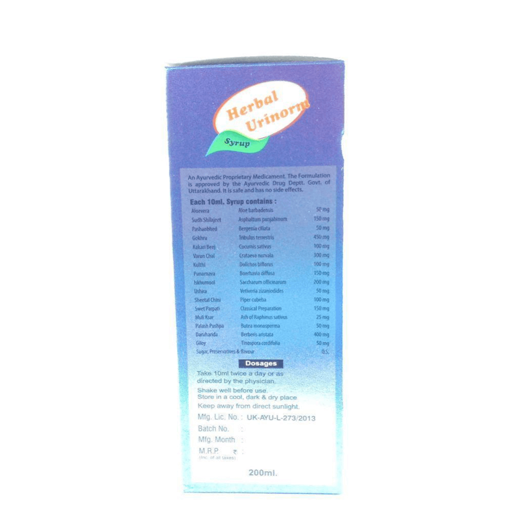 IMC Herbal Urinorm Syrup Ingredients