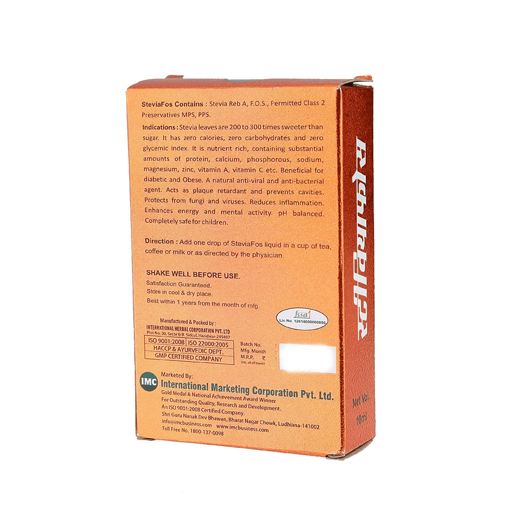 IMC SteviaFos Drops Indications