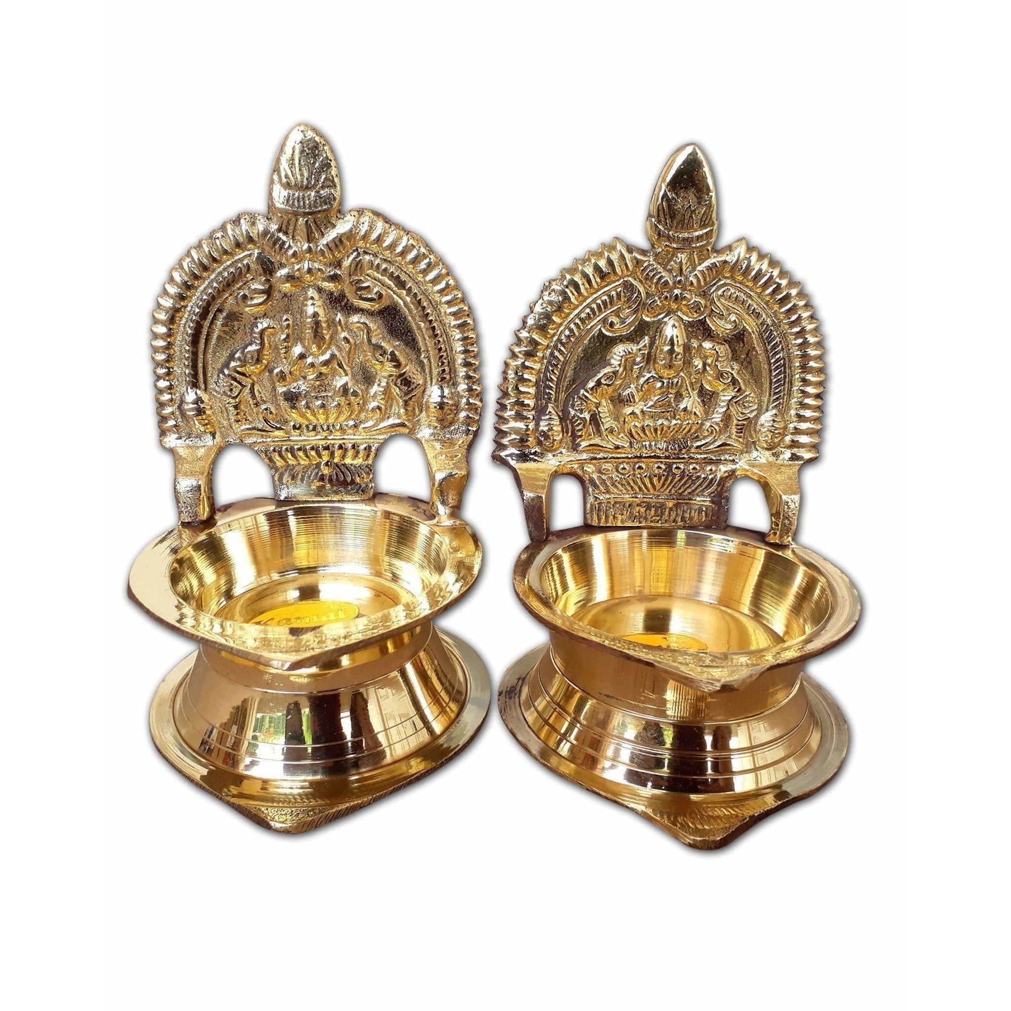 Kamakshi Diya Lamp / Kamakshi Deepam - 1 Pair - Distacart