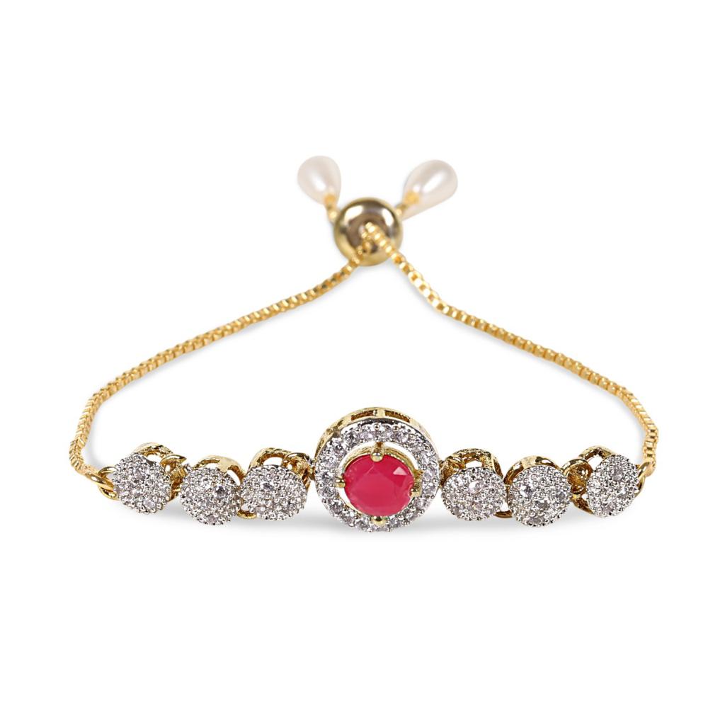 Designer Bracelet One Gram Gold Plated White CZ Stone Bracelet / Bridal  Wear / Indian Bracelets / Kada Bracelet / Wedding Bangle Bracelets - Etsy