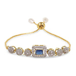 Thumbnail for Rhodium-Plated Alloy American Diamond Studded Designer Bracelets - The Pari - Distacart