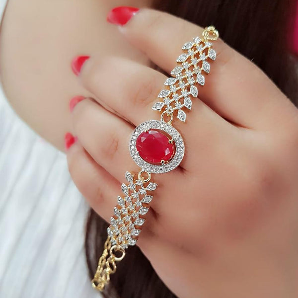 Rhodium-Plated Alloy American Diamond Studded Designer Bracelets - The Pari - Distacart