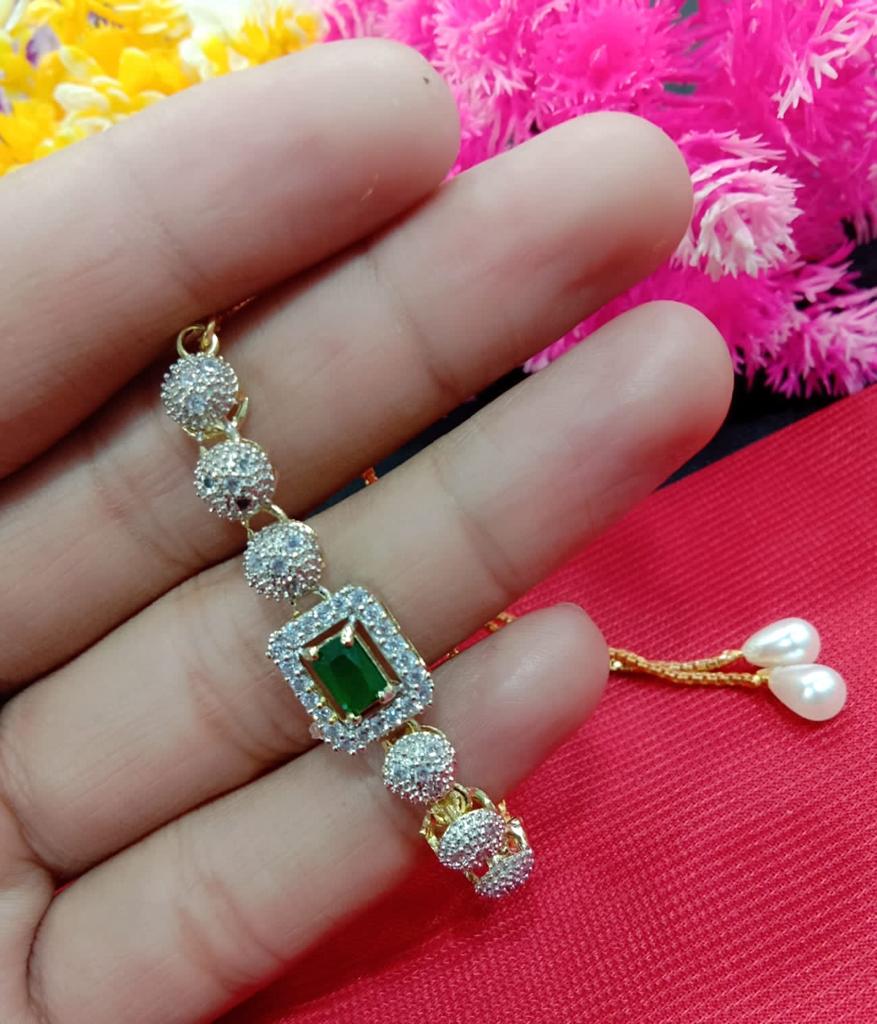 Rhodium-Plated Alloy American Diamond Studded Bracelets - The Pari - Distacart