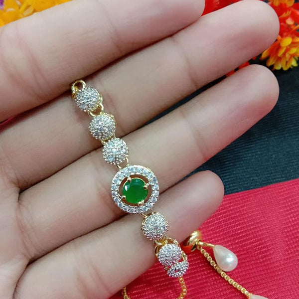 Rhodium-Plated Alloy American Diamond Studded Designer Bracelets - The Pari - Distacart