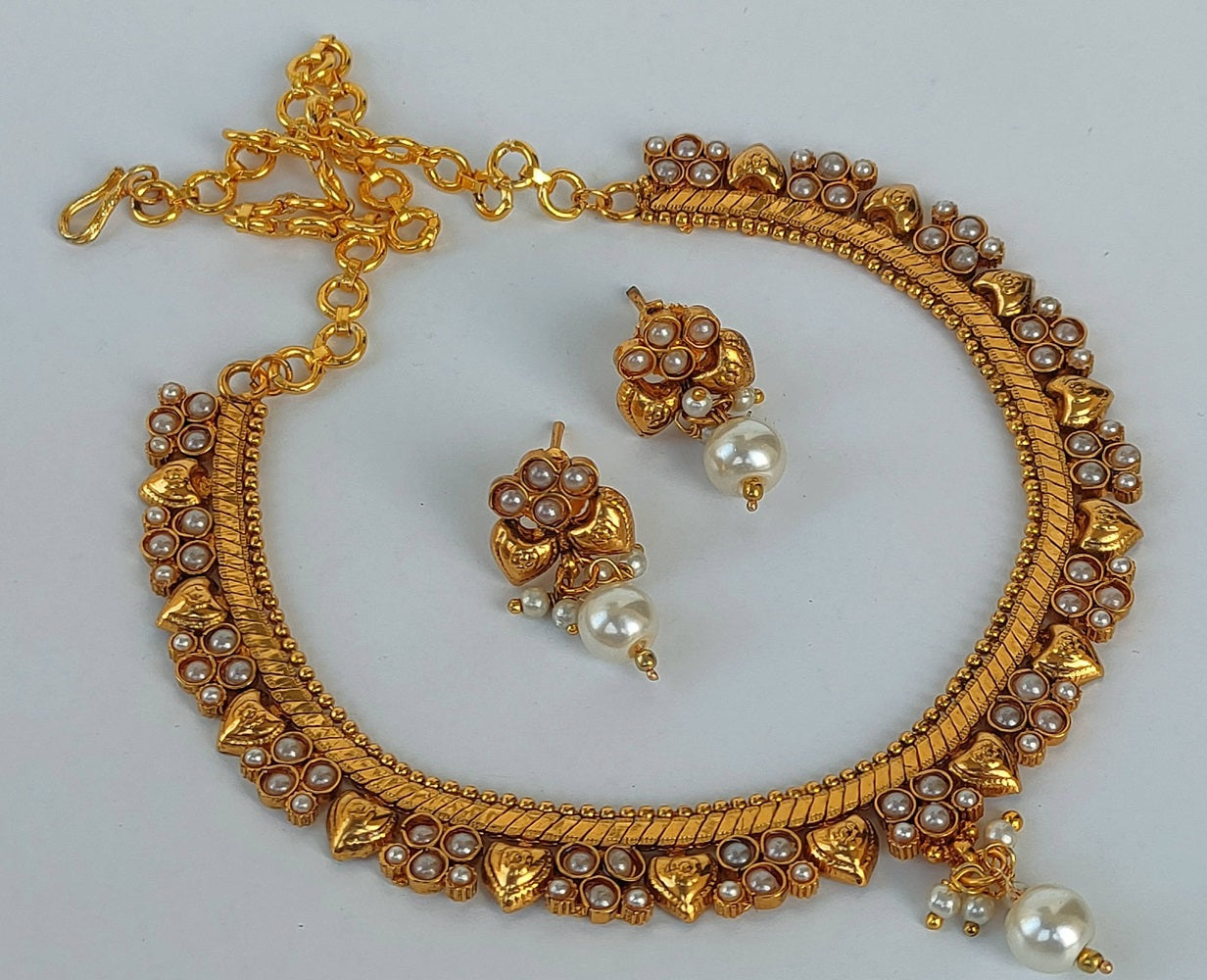 White Agate necklace Set - Distacart