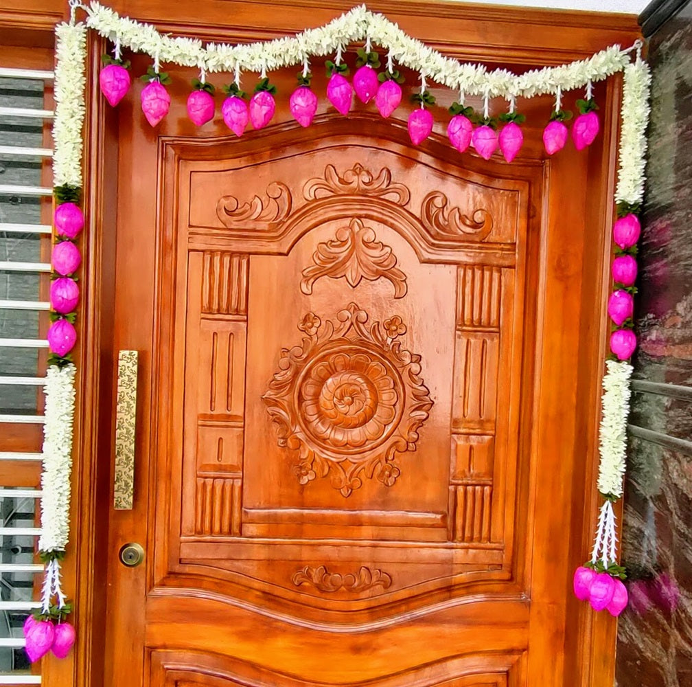 Fabric Toran with Lotus Buds - Distacart