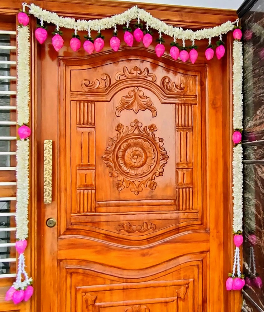 Fabric Toran with Lotus Buds - Distacart