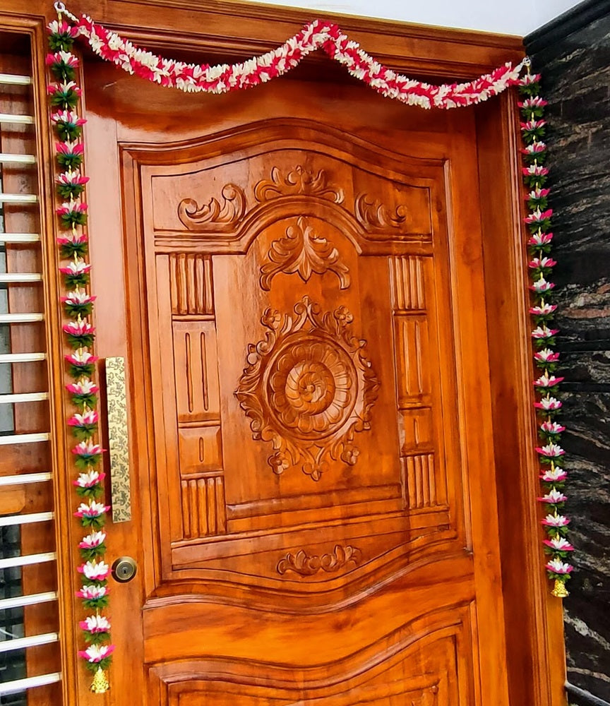 Multicolor Fabric Toran With Side Garlands - Distacart