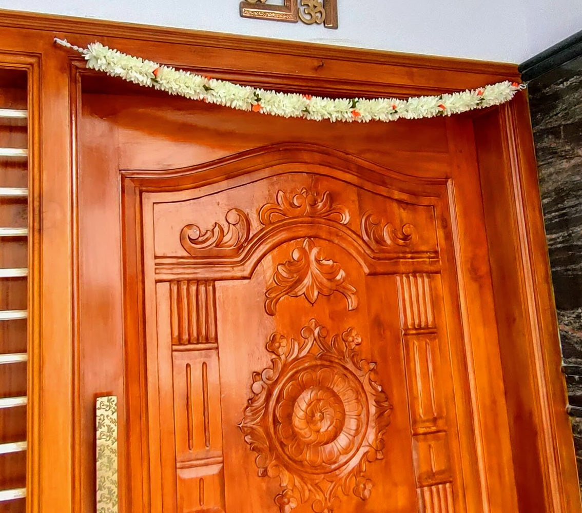 White Fabric Reusable Garland - Distacart