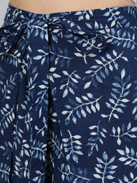 Thumbnail for NOZ2TOZ Women Blue Printed Plazo With Side Pockets - Distacart