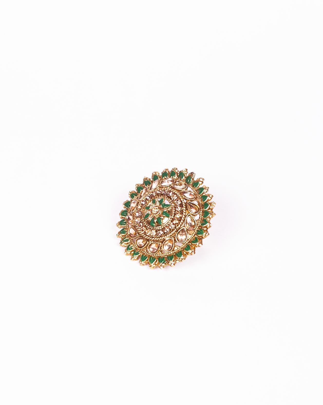 Gold-Plated Alloy Ethnic Designer Cocktail Ring - The Pari - Distacart