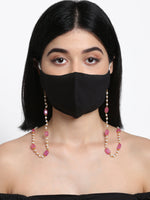 Thumbnail for Stone And Gold Plated Mask Chain - Ruby Raang - Distacart