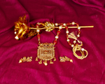 Thumbnail for Gold-Plated Alloy Pearl And Beads Mala Pendant Set - The Pari - Distacart