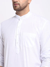 Thumbnail for Kalyum Men's White Solid Kurta With Salwar - Distacart