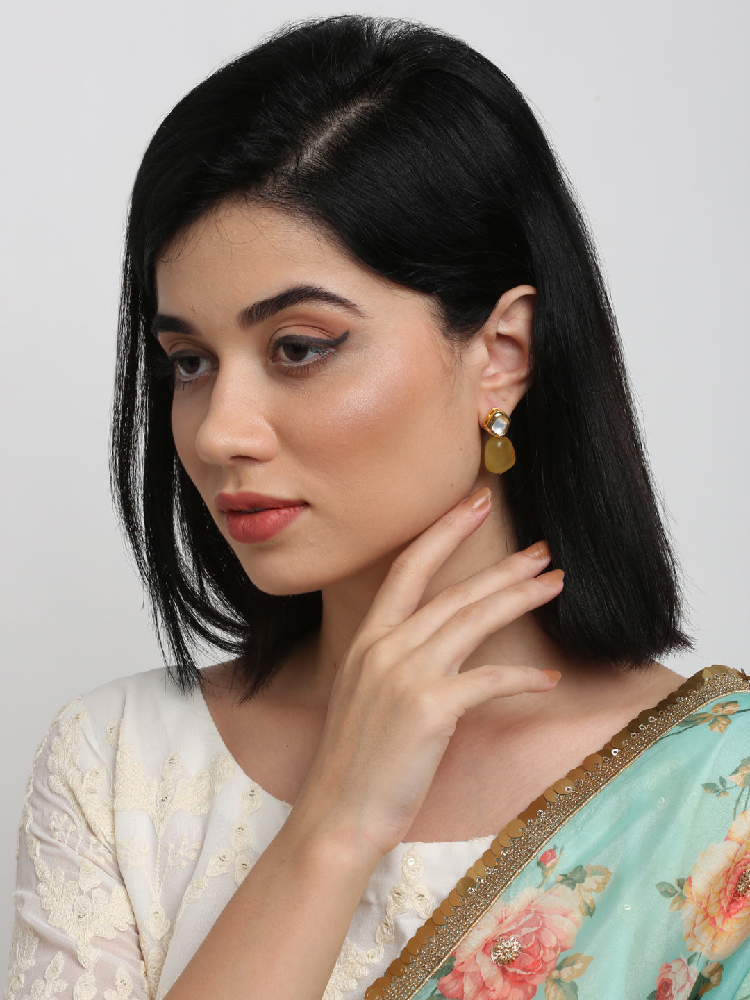 Kundan Studs - Ruby Raang - Distacart