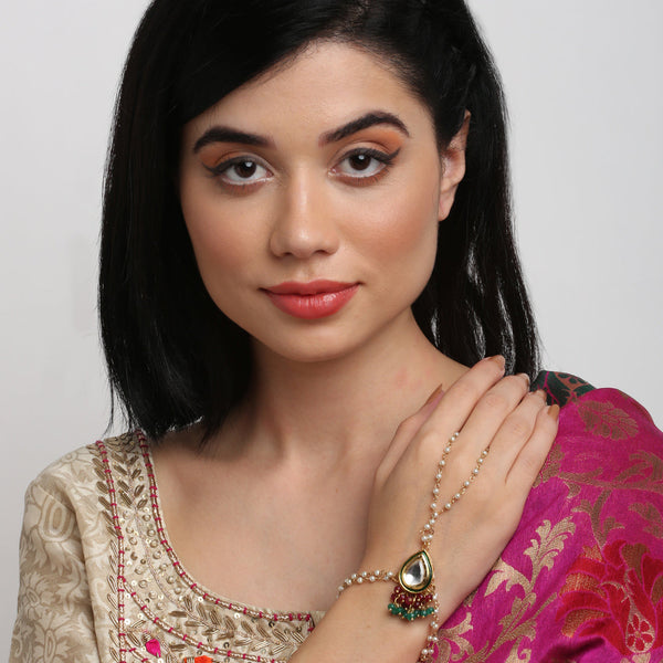 Kundan Bracelet - Ruby Raang - Distacart