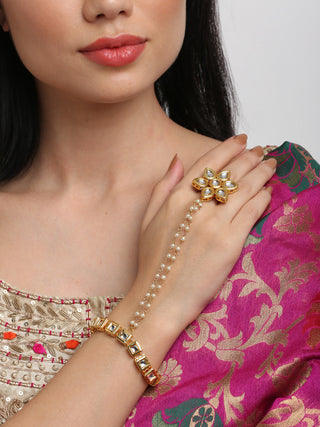 Kundan Bracelet - Ruby Raang - Distacart