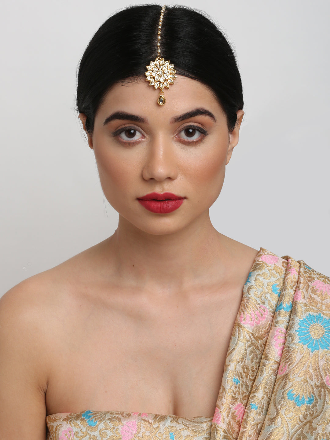 Kundan Maang Tikka - Ruby Raang - Distacart