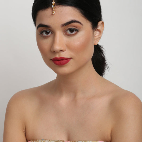 Kundan Maang Tikka - Ruby Raang - Distacart