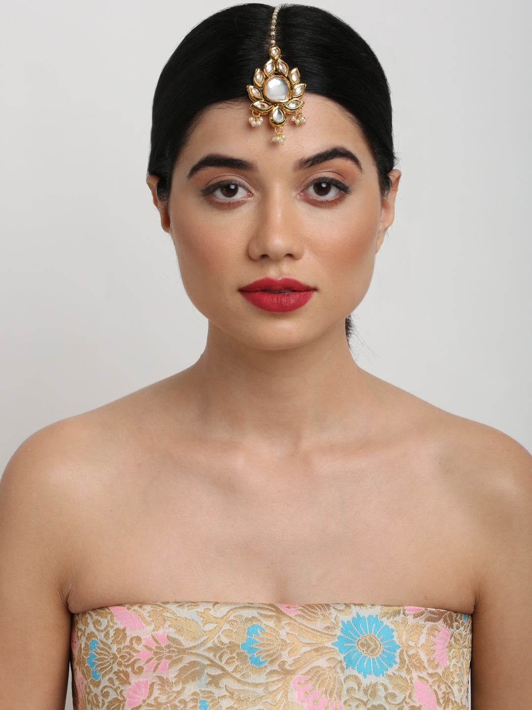 Kundan Maang Tikka - Ruby Raang - Distacart