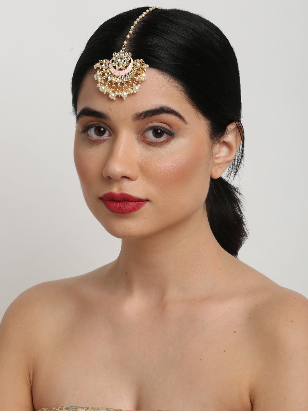 Kundan Maang Tikka - Ruby Raang - Distacart