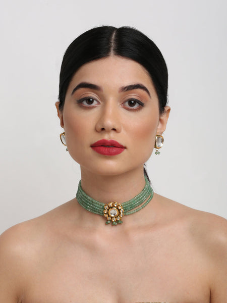 Kundan Choker With Studs - Ruby Raang - Distacart