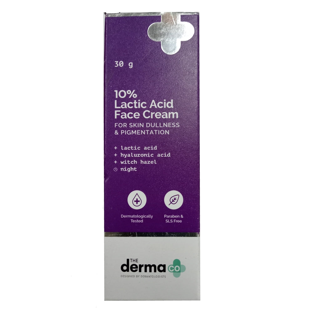 The Derma Co 10% Lactic Acid Face Cream for Skin Dullness & Pigmentation - Distacart