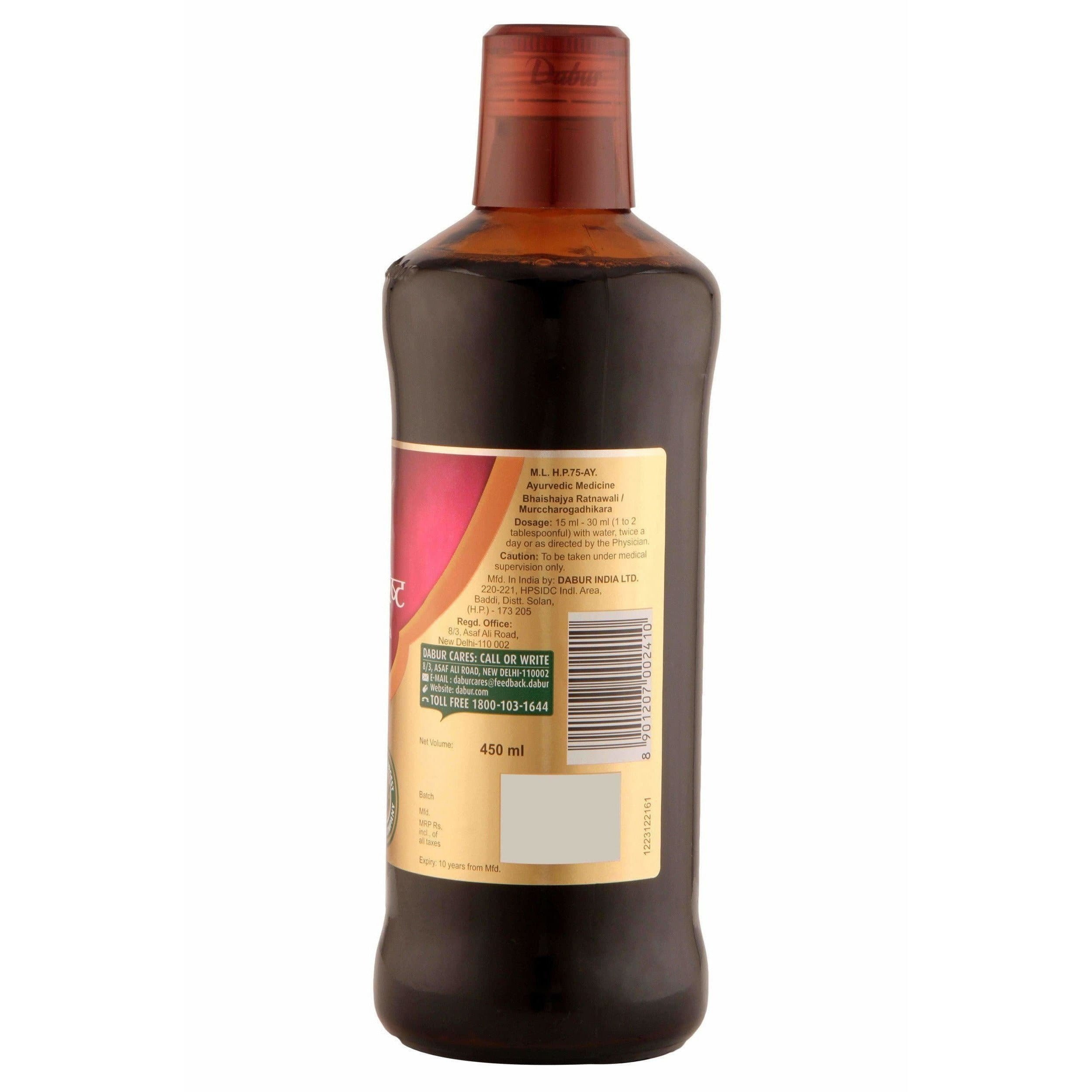 Dabur Ashwagandharishta Liquid (450 ml) - Distacart