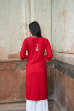 Thumbnail for Rangreza Ethnic Saundarya Rayon Kurta Red - Distacart