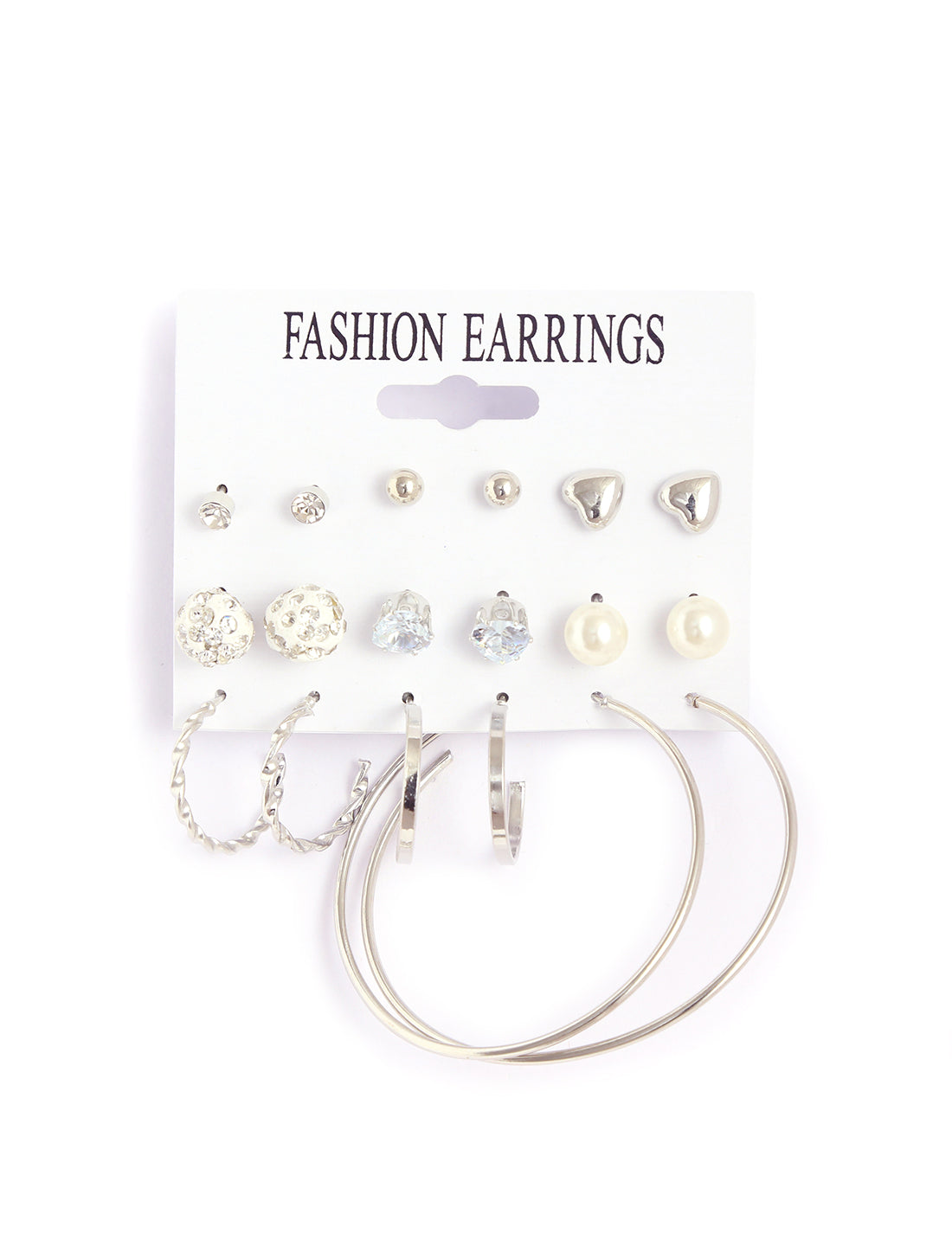 Gold-Plated Alloy Set Of 9 Designer Earrings - The Pari - Distacart