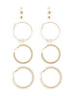 Thumbnail for Gold-Plated Alloy Set Of 6 Designer Earrings - The Pari - Distacart