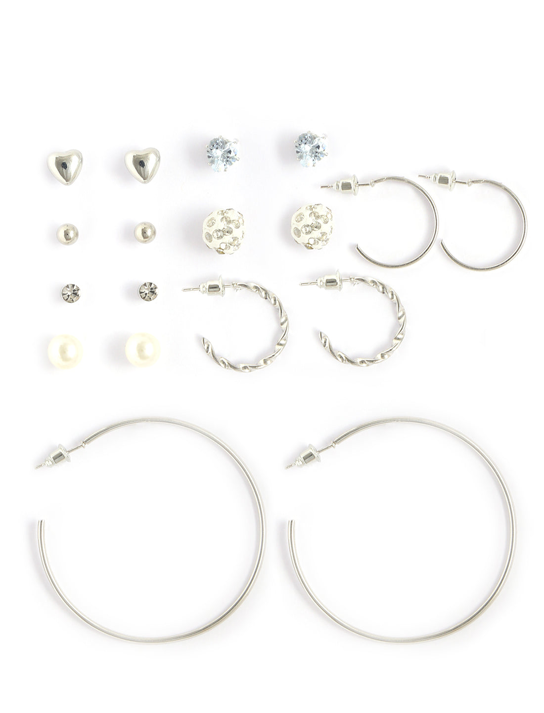 Gold-Plated Alloy Set Of 9 Designer Earrings - The Pari - Distacart