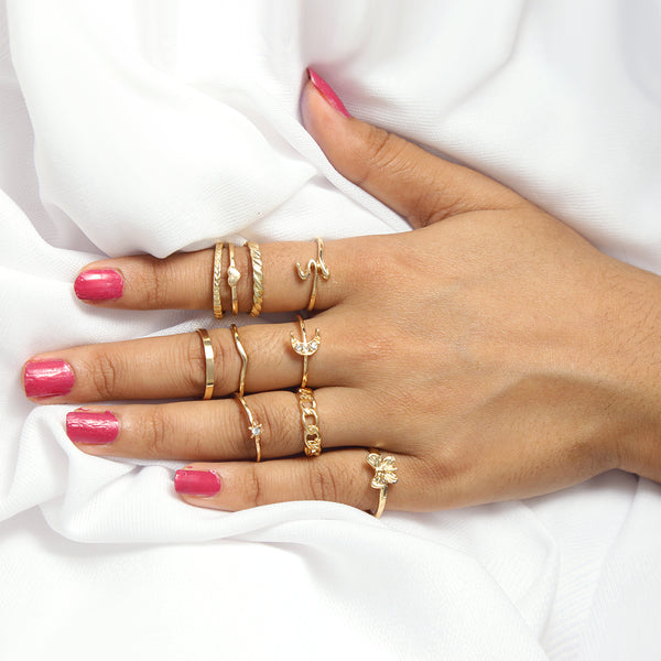 Silver-Plated Alloy Stylish Contemporary Stackable Ring - The Pari - Distacart