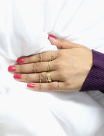 Thumbnail for Gold-Plated Alloy Stylish Contemporary Stackable Ring - The Pari - Distacart