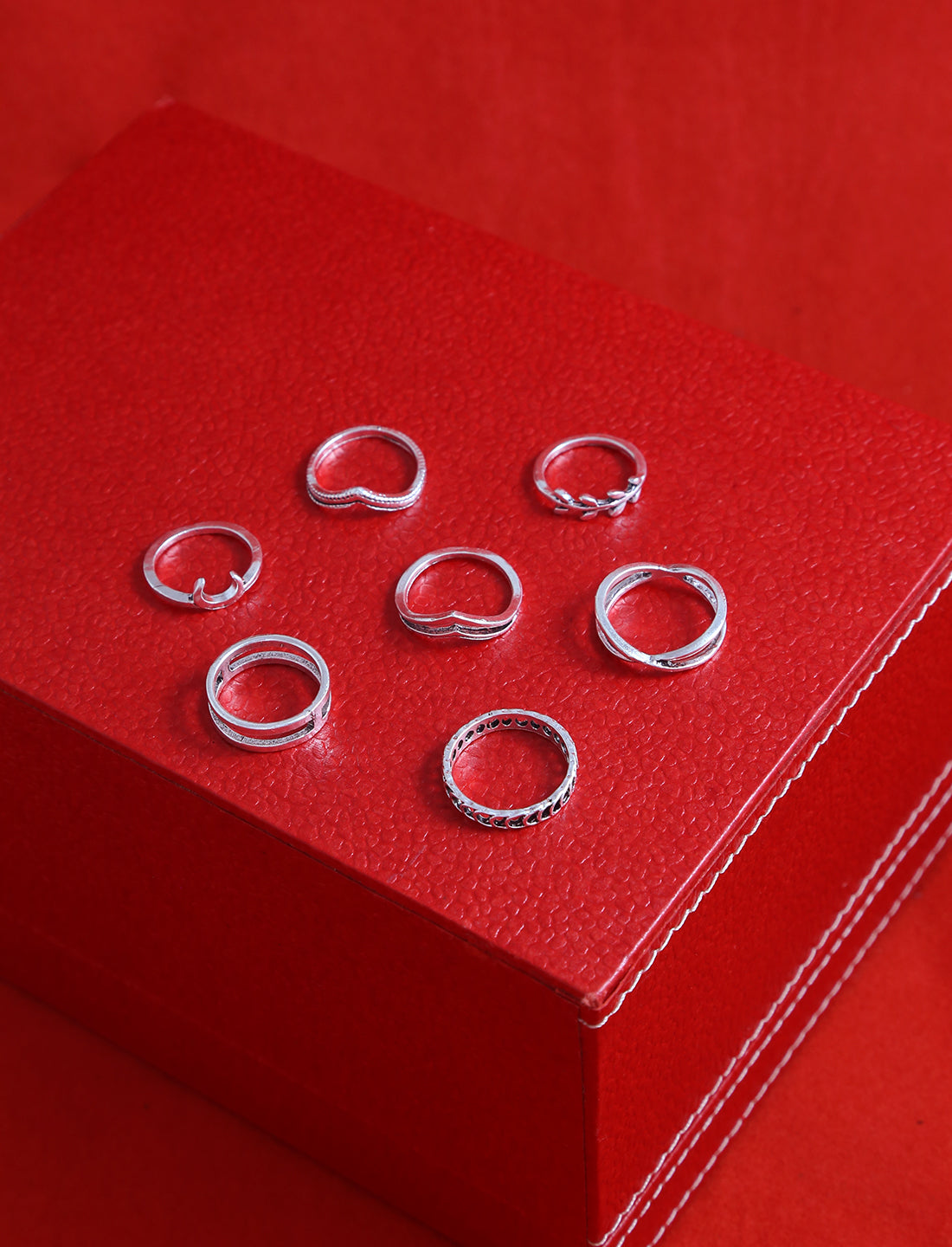 Silver-Plated Alloy Stylish Contemporary Stackable Ring - The Pari - Distacart