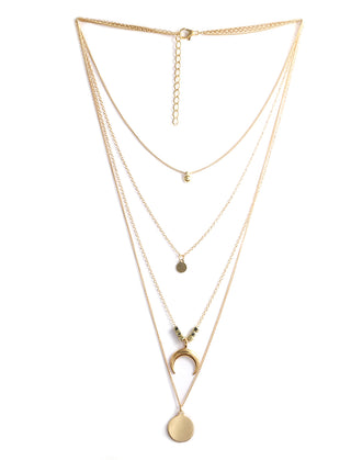Gold-Plated Alloy Layered Designer Short Necklace - The Pari - Distacart