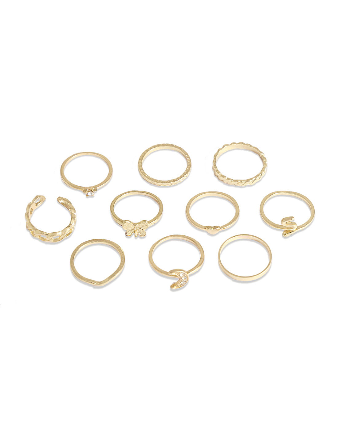 Silver-Plated Alloy Stylish Contemporary Stackable Ring - The Pari - Distacart