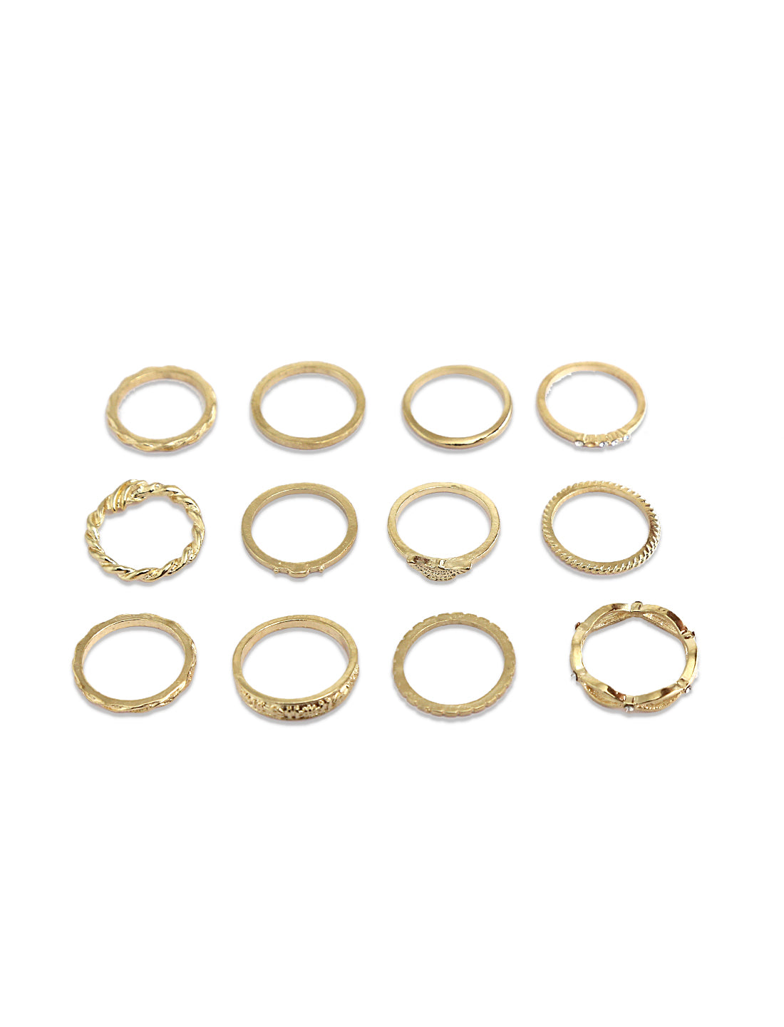 Gold-Plated Alloy Stylish Contemporary Stackable Ring - The Pari - Distacart