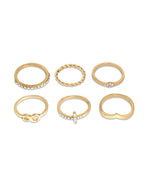 Thumbnail for Gold-Plated Alloy Stylish Contemporary Stackable Ring - The Pari - Distacart
