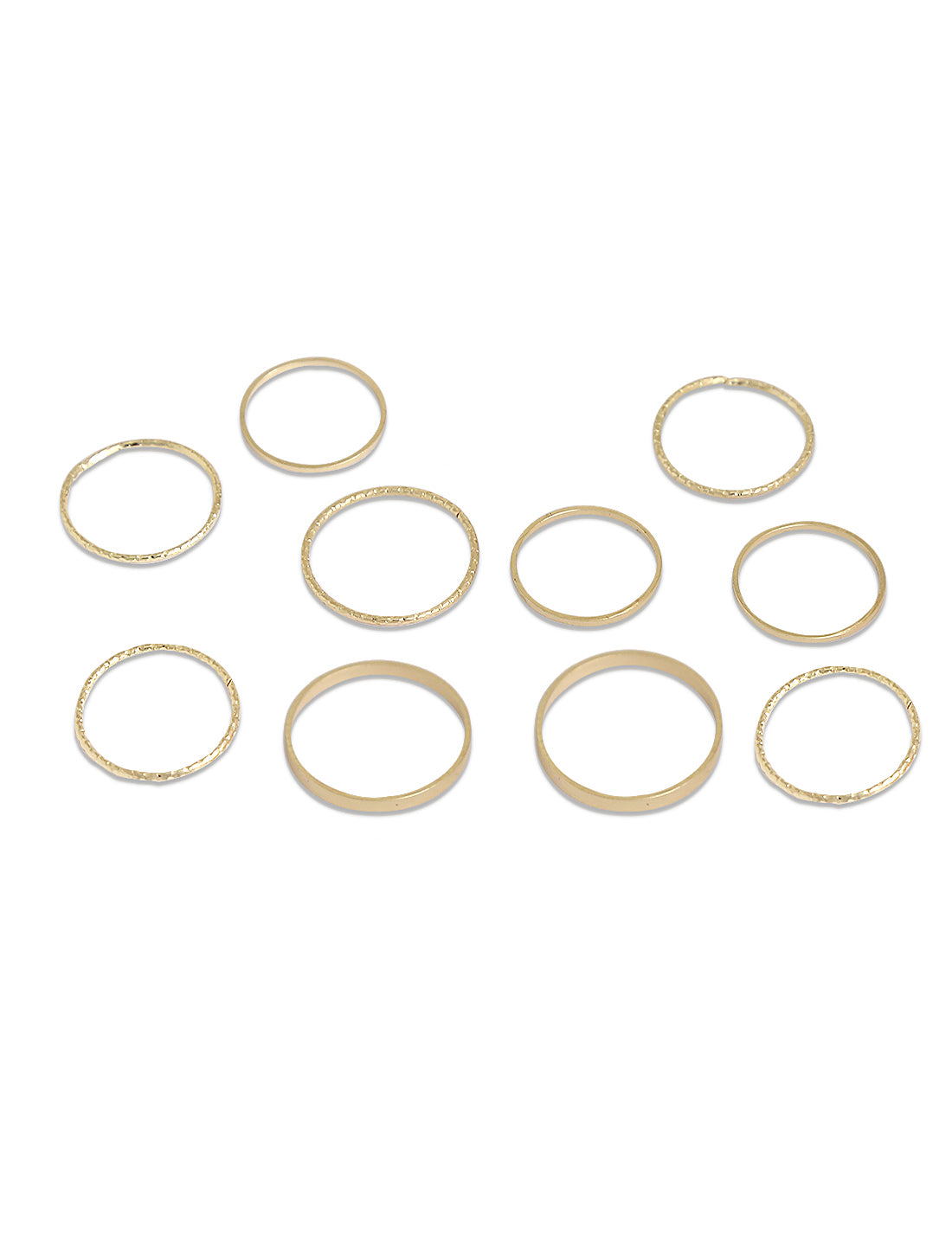 Gold-Plated Alloy Stylish Contemporary Stackable Ring - The Pari - Distacart