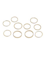 Thumbnail for Gold-Plated Alloy Stylish Contemporary Stackable Ring - The Pari - Distacart