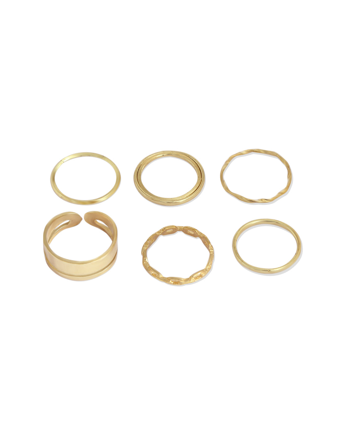 Gold-Plated Alloy Stylish Contemporary Stackable Ring - The Pari - Distacart