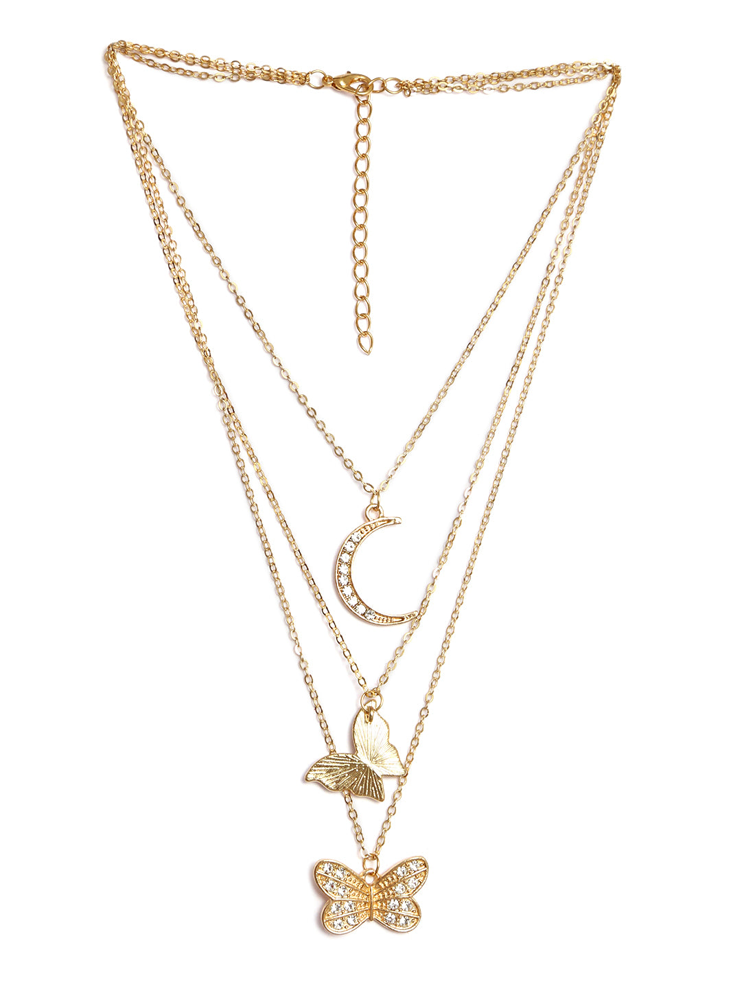 Gold-Plated Alloy Dienty Look Designer Necklace - The Pari - Distacart