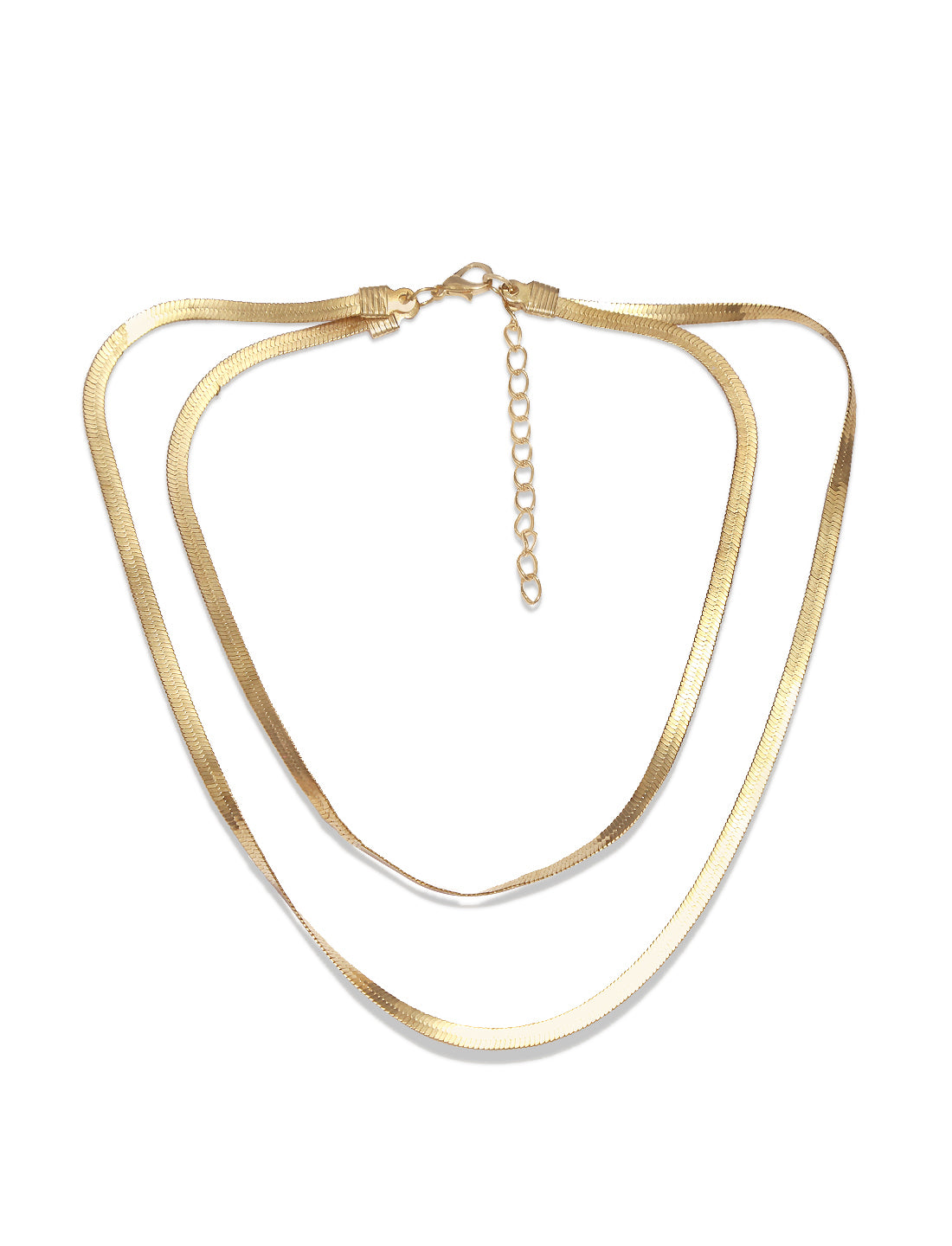 Gold-Plated Alloy Layered Designer Short Necklace - The Pari - Distacart
