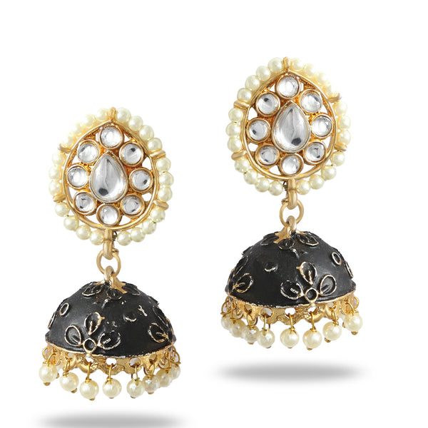 Silver-Plated Alloy Oxidised Designer Earrings - The Pari - Distacart