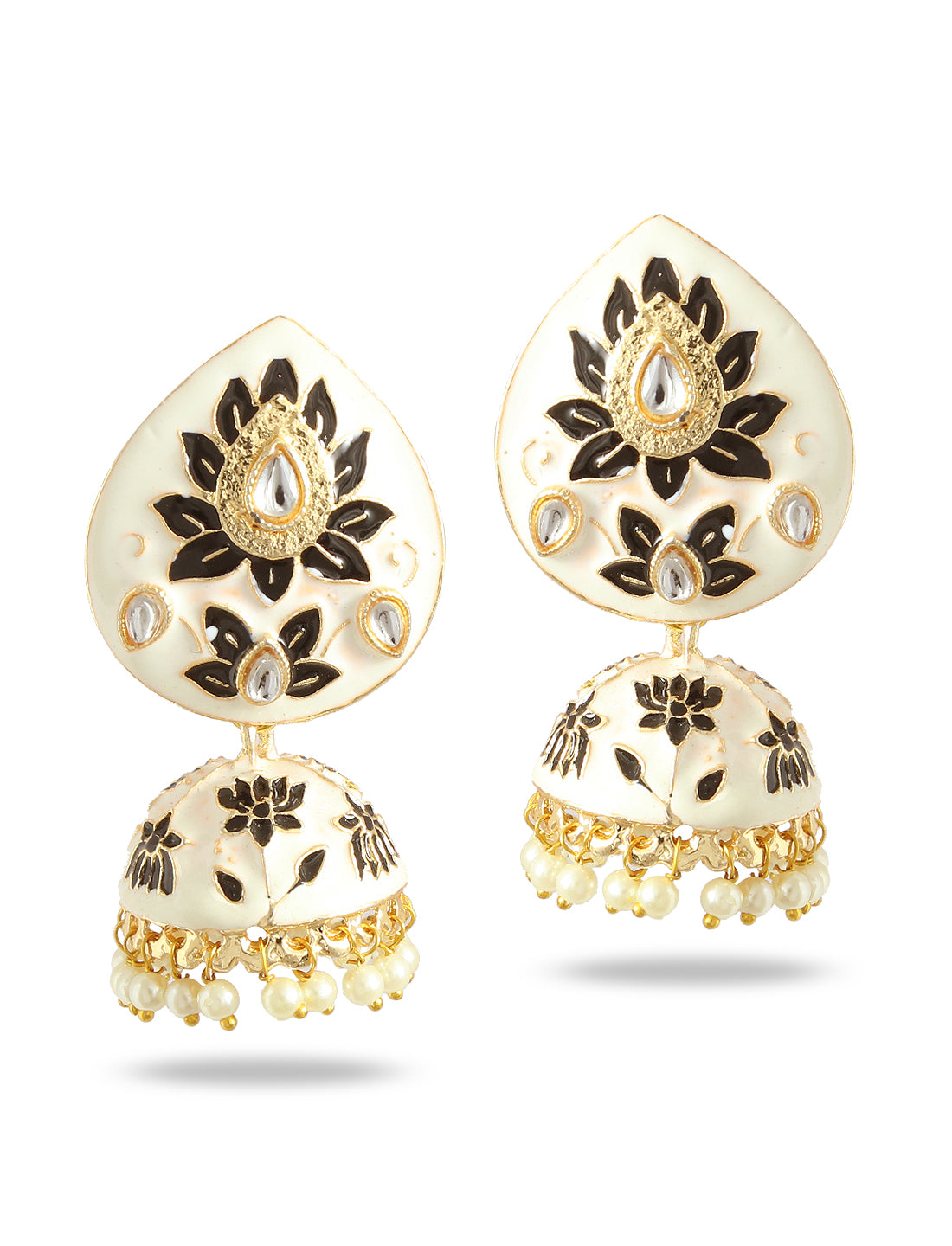 Silver-Plated Alloy Diva Look Stylish Contemporary Earrings - The Pari - Distacart
