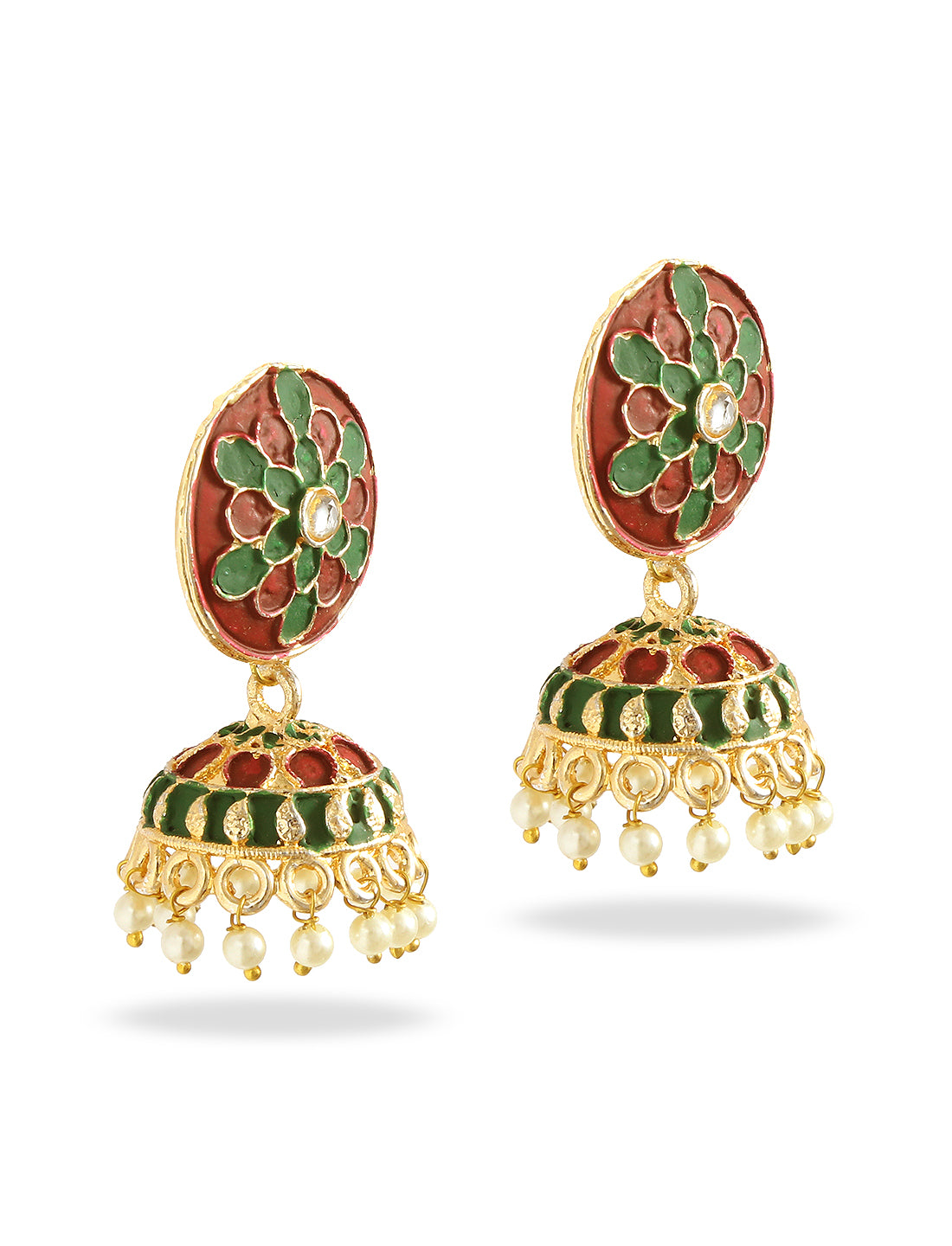 Gold-Plated Alloy Diva Look Stylish Contemporary Earrings - The Pari - Distacart