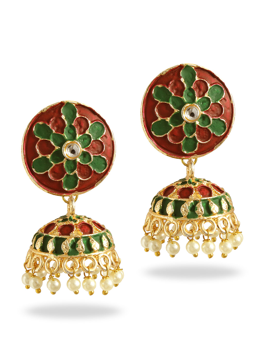Gold-Plated Alloy Diva Look Stylish Contemporary Earrings - The Pari - Distacart